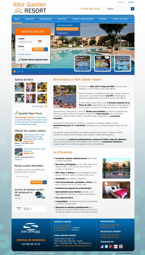 Rediseño y desarrollo de la web con Wordpress - Cadena Sun Confort