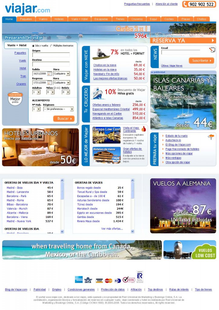 Rediseño de los diferentes portales de la web con Axure y Photoshop