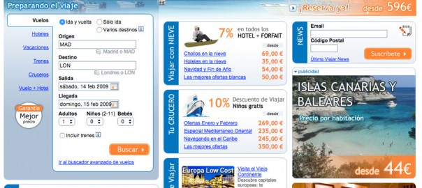 Viajar Homepage
